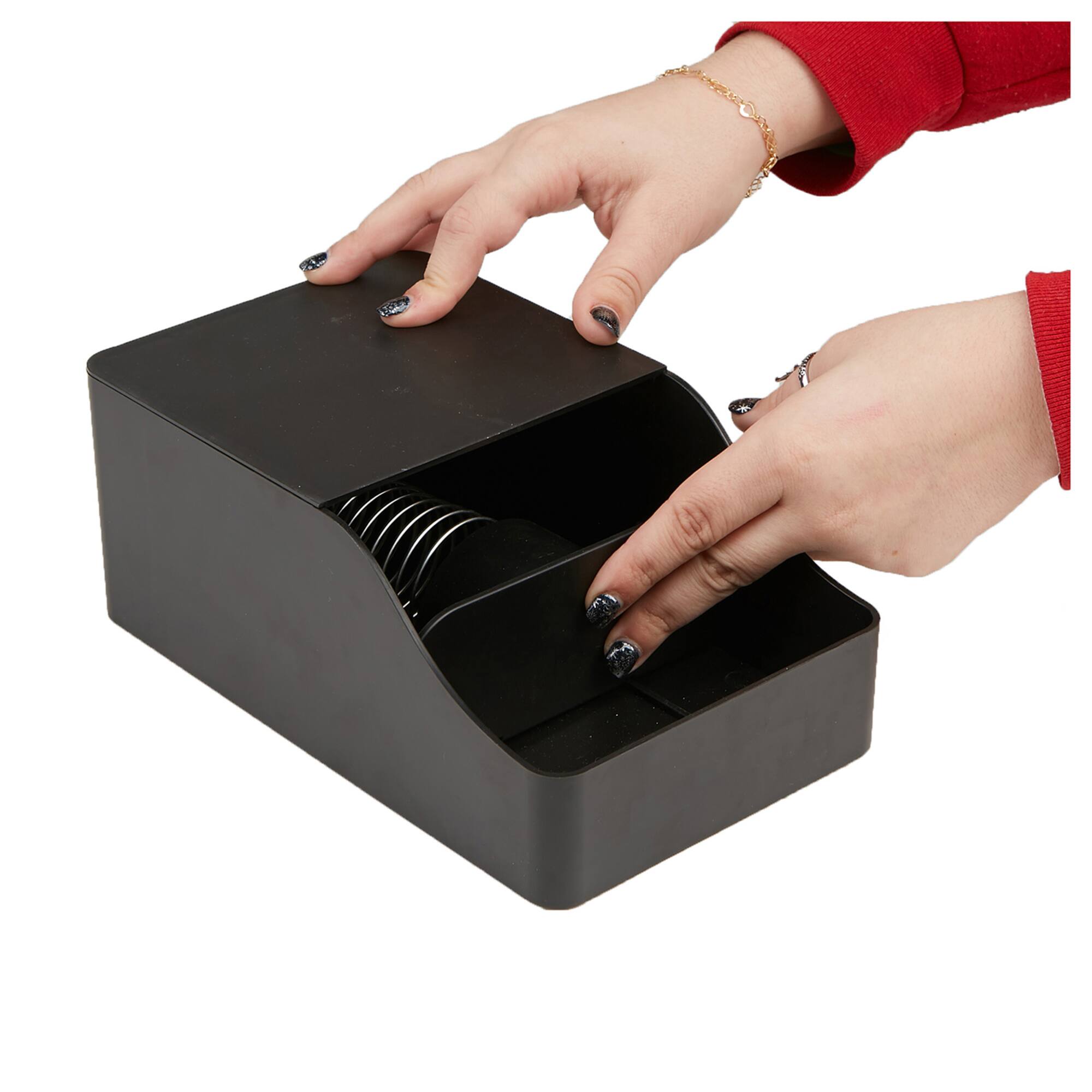 Mind Reader Black Single-Serve Hot Coffee Cup Sleeve Holder and Dispenser
